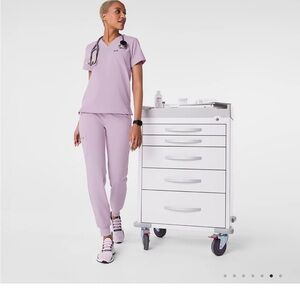 FIGS Lavender Haze XS Top and Small Bottoms